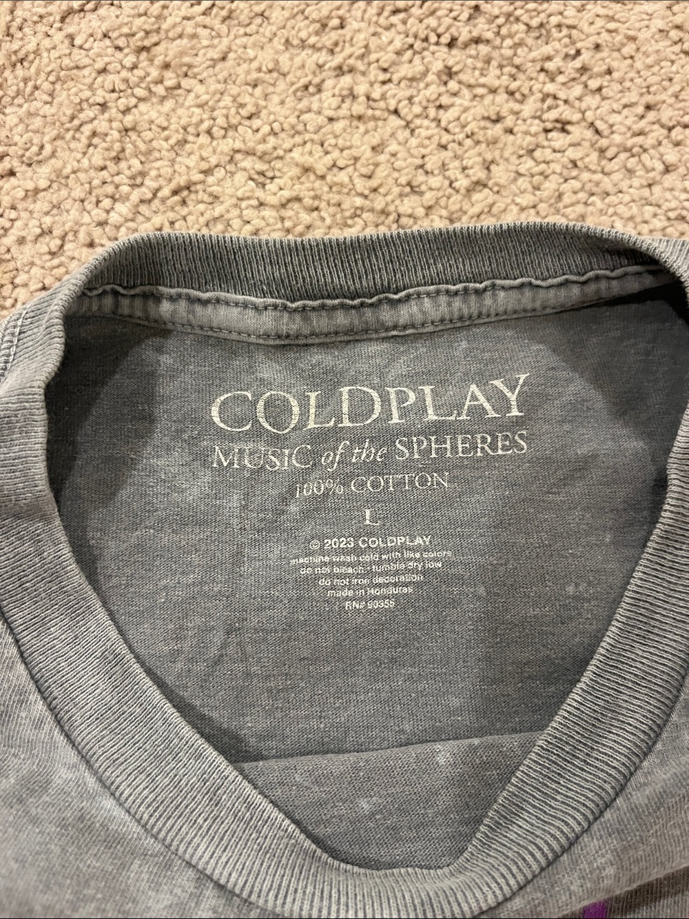 Coldplay 'Music of the Spheres' Gray Graphic Tee - Picture 3 of 5